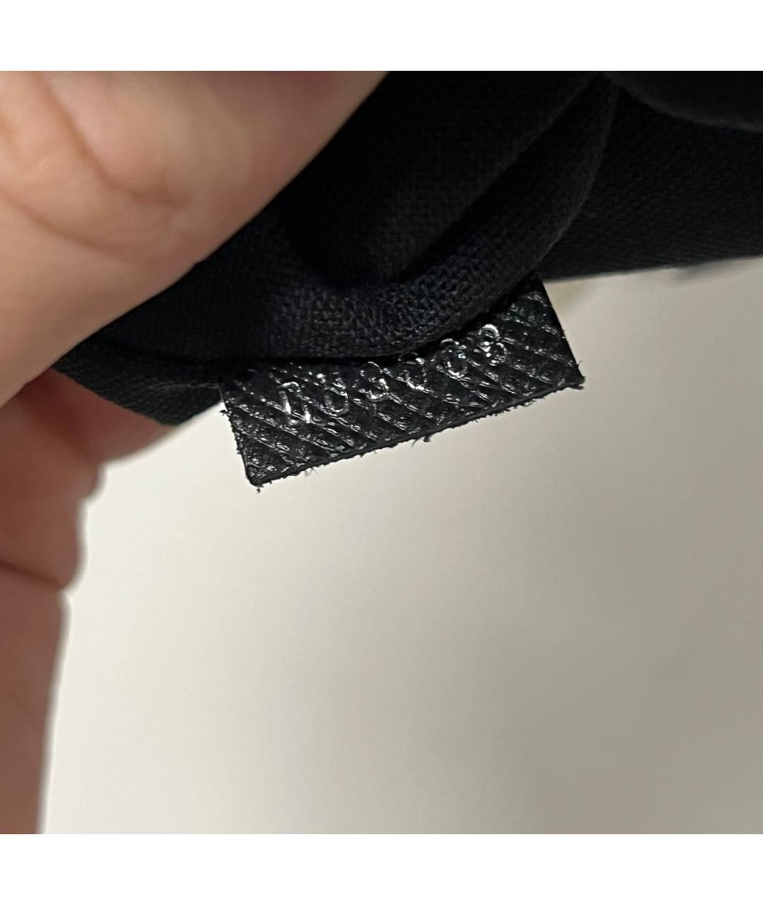 LOUIS VUITTON Черная кожаная сумка на плечо, фото 7