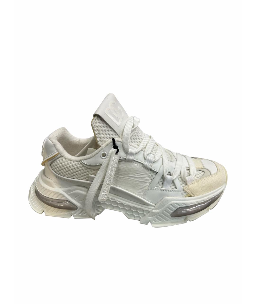 DOLCE&GABBANA Белые синтетические низкие кроссовки / кеды, фото 1