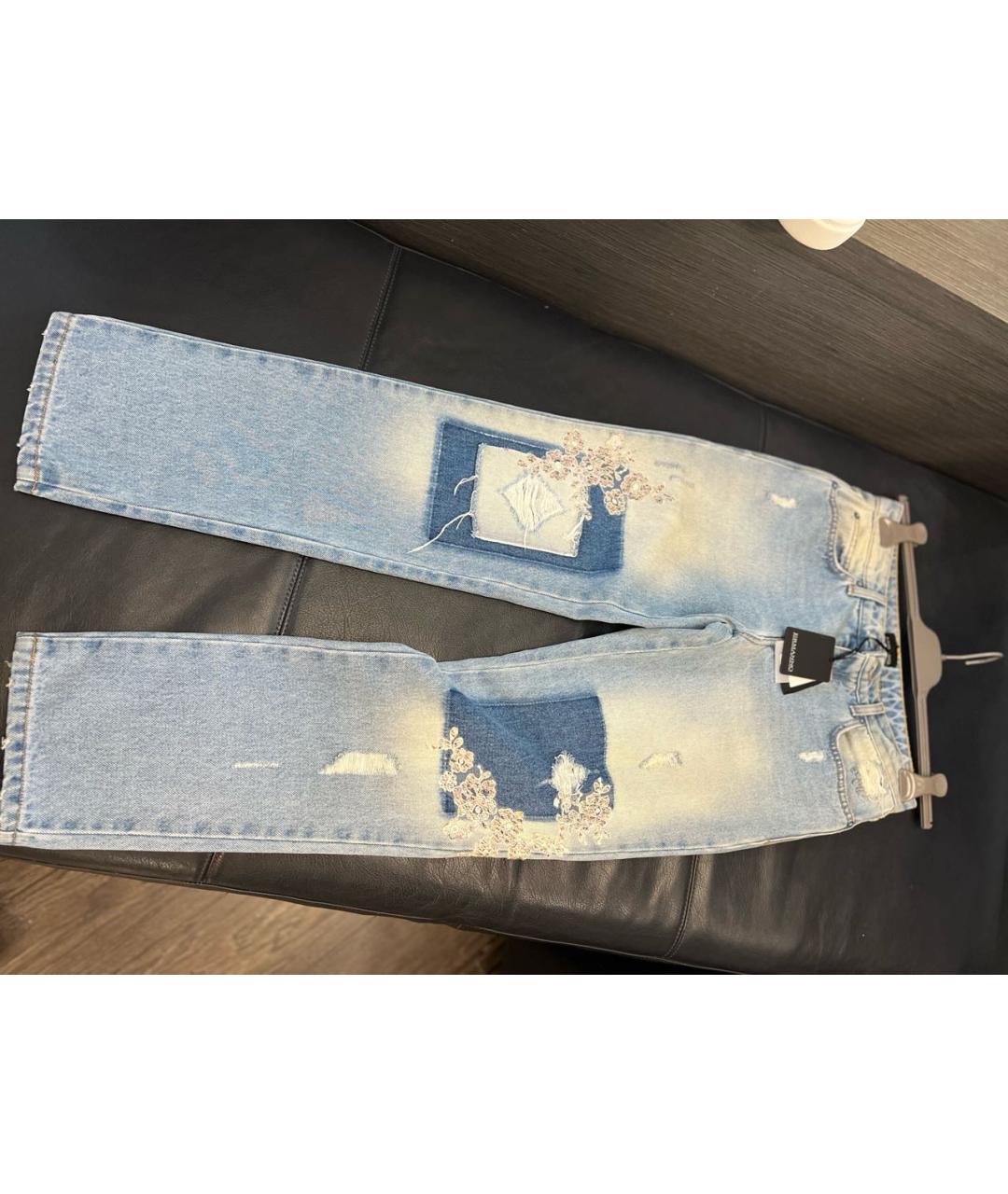 ERMANNO SCERVINO Синие прямые джинсы, фото 2