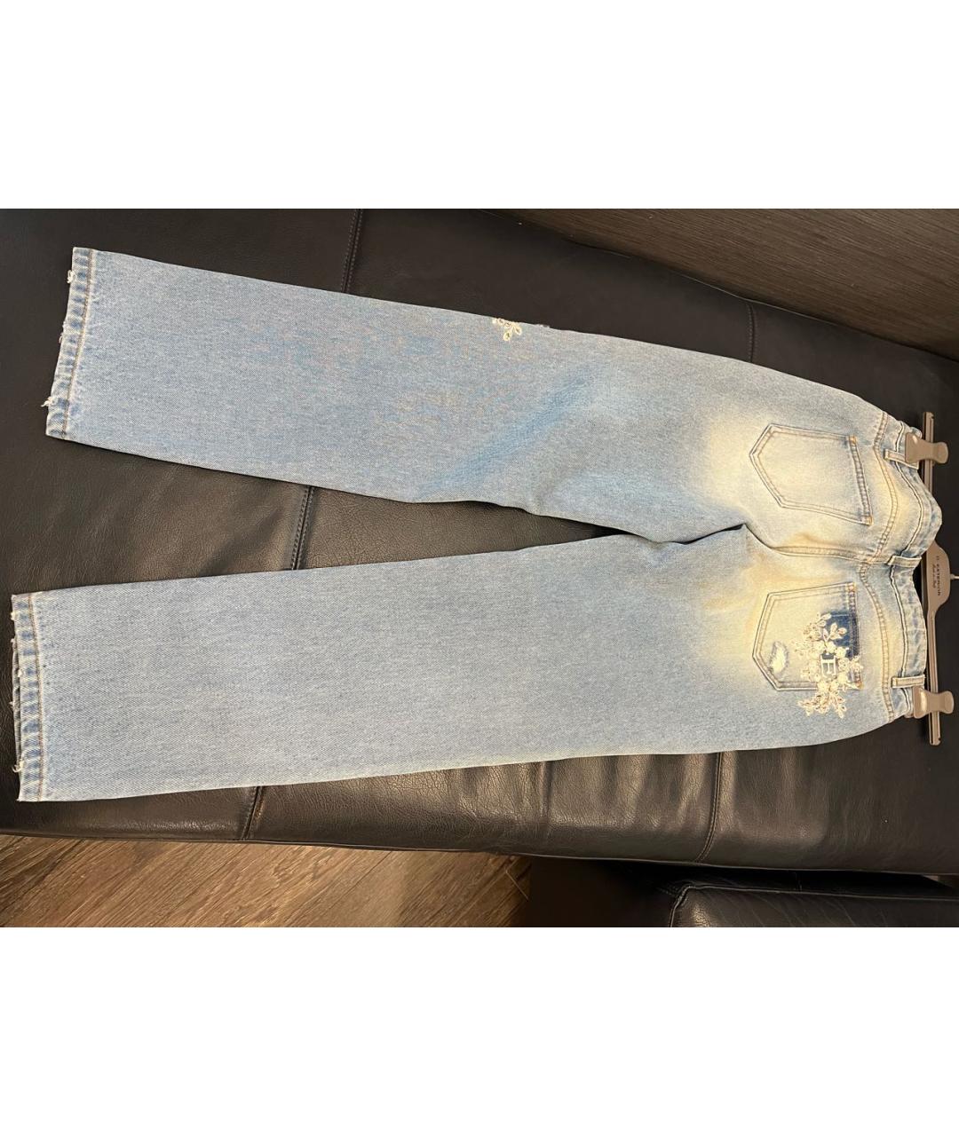 ERMANNO SCERVINO Синие прямые джинсы, фото 4