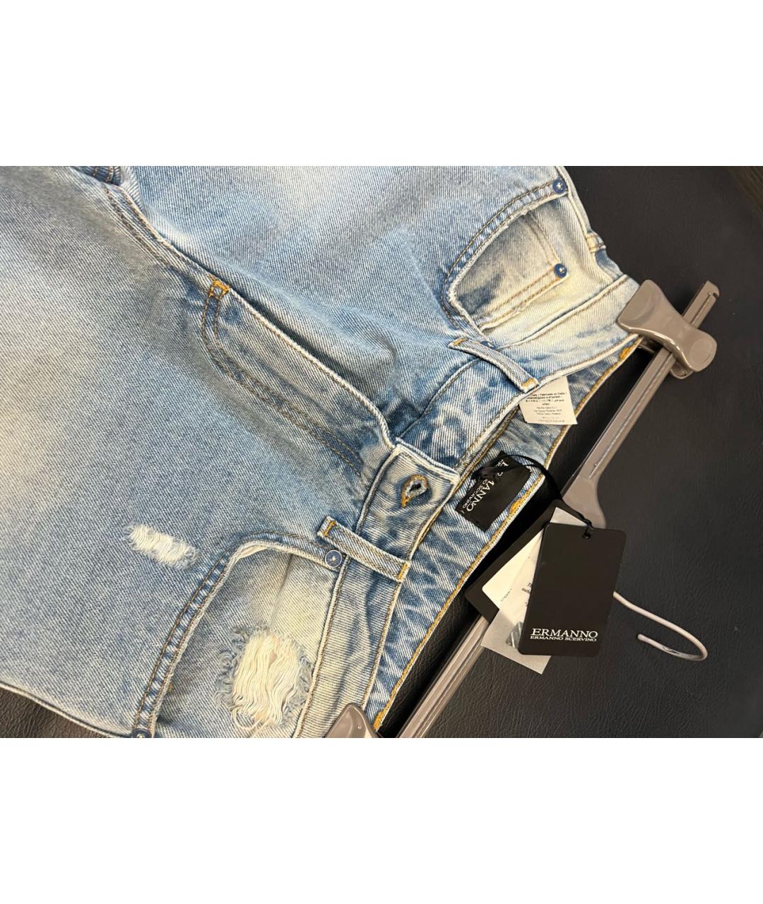 ERMANNO SCERVINO Синие прямые джинсы, фото 3