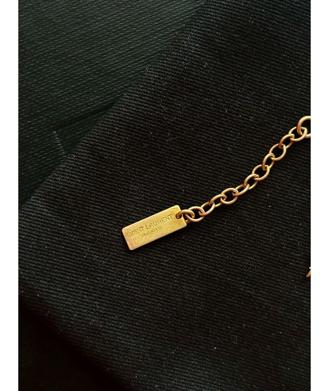 SAINT LAURENT Золотой латунный браслет, фото 4