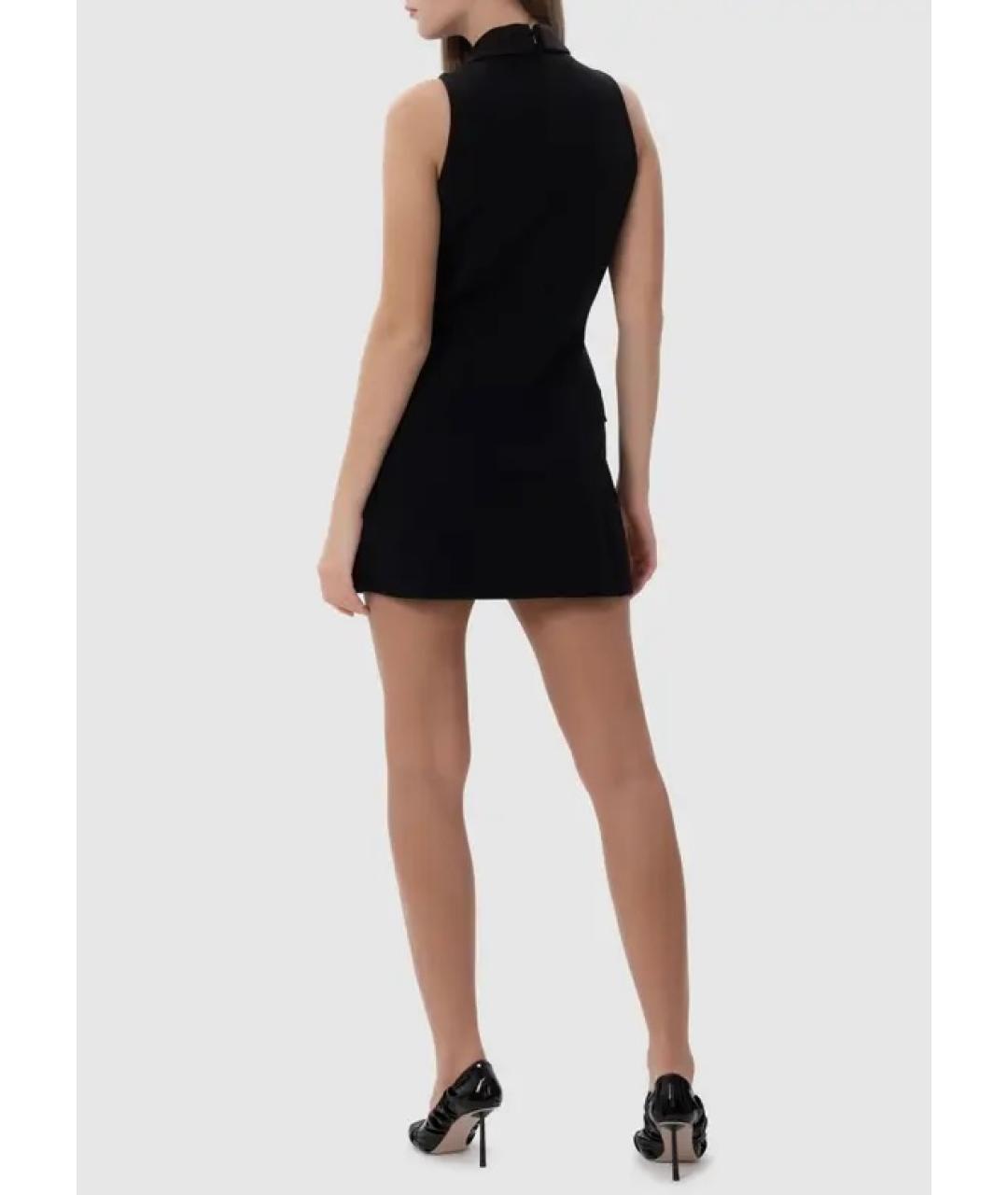 DAVID KOMA Черное вискозное коктейльное платье, фото 4