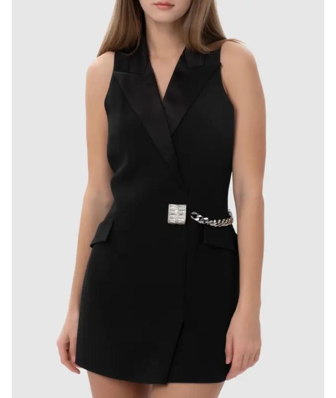 DAVID KOMA Черное вискозное коктейльное платье, фото 2