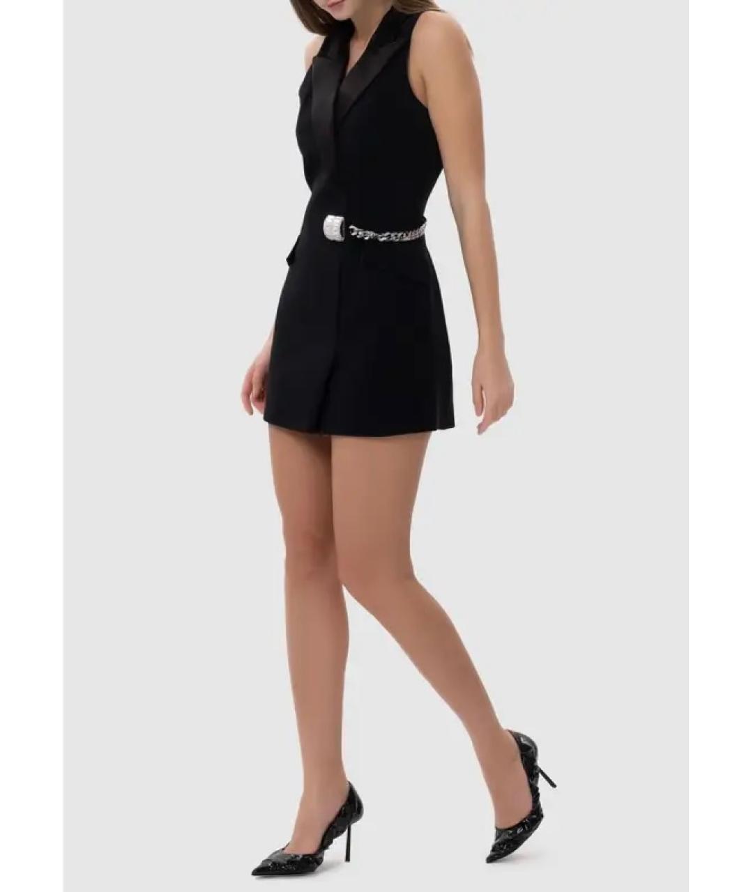 DAVID KOMA Черное вискозное коктейльное платье, фото 3