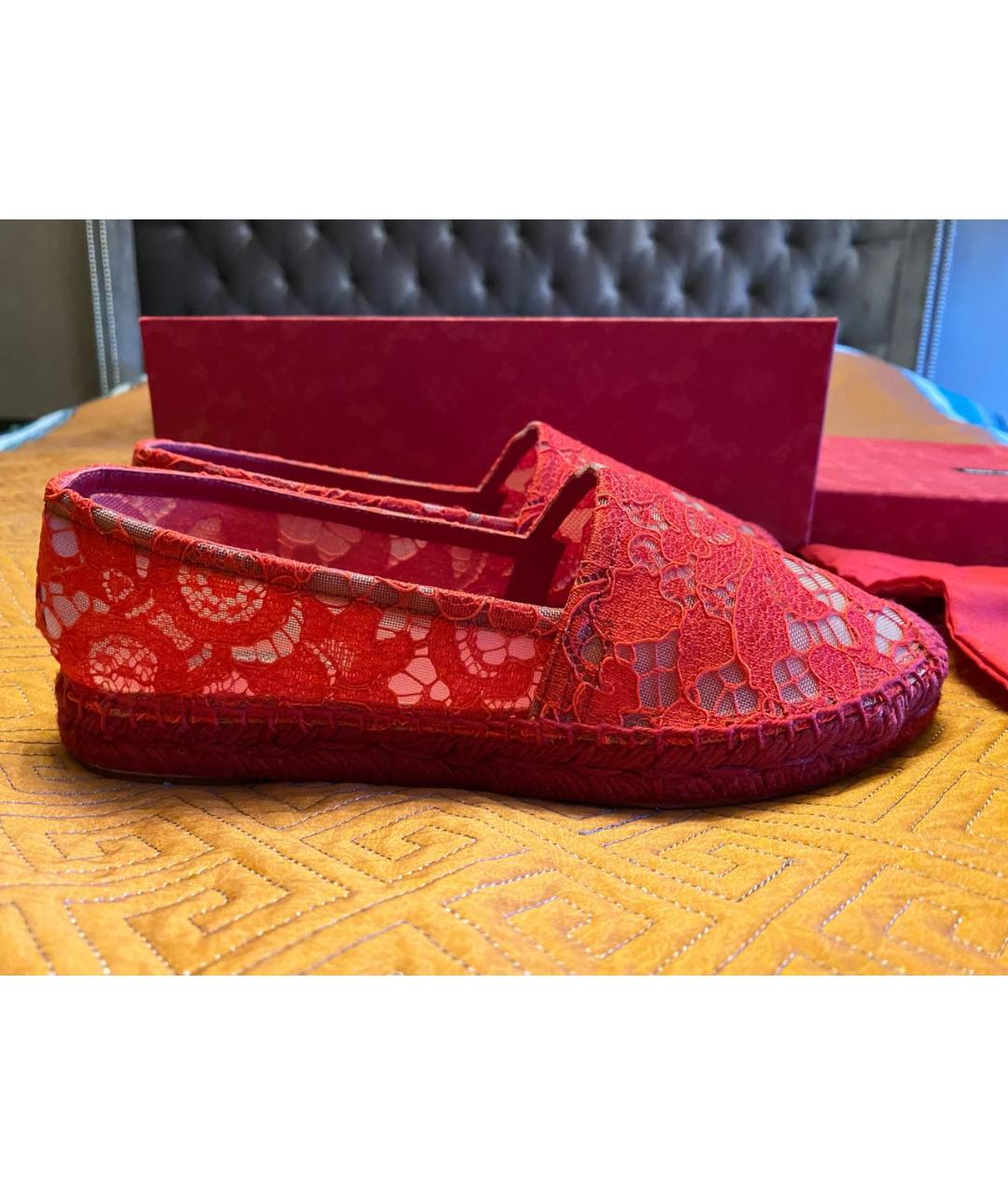 DOLCE&GABBANA Красные текстильные эспадрильи, фото 7