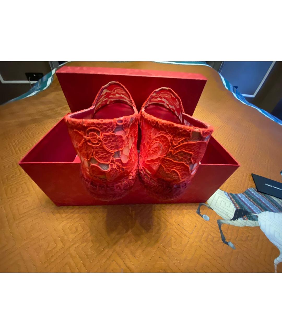 DOLCE&GABBANA Красные текстильные эспадрильи, фото 4