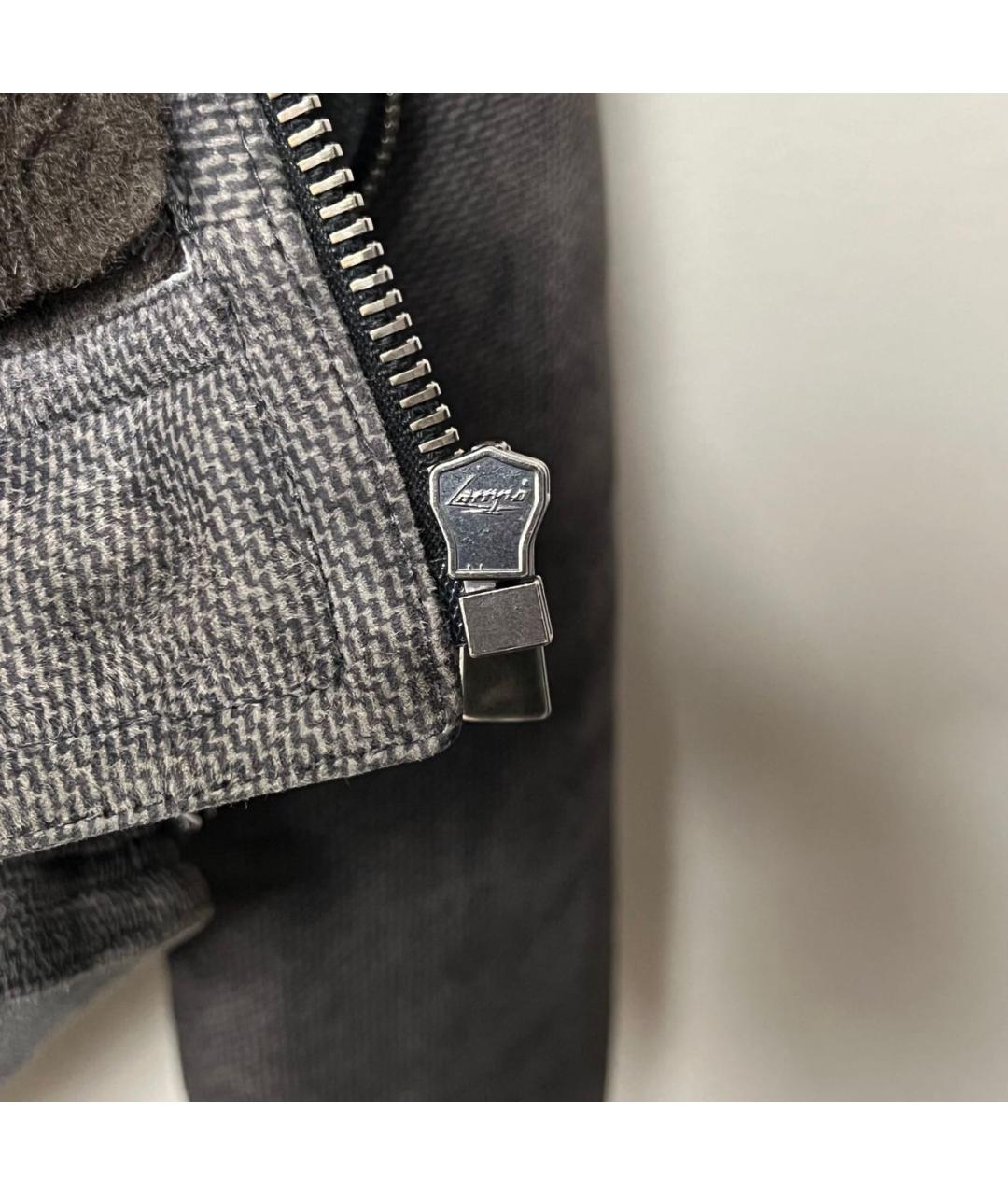 BILLIONAIRE Антрацитовая шерстяная дубленка/шуба, фото 7