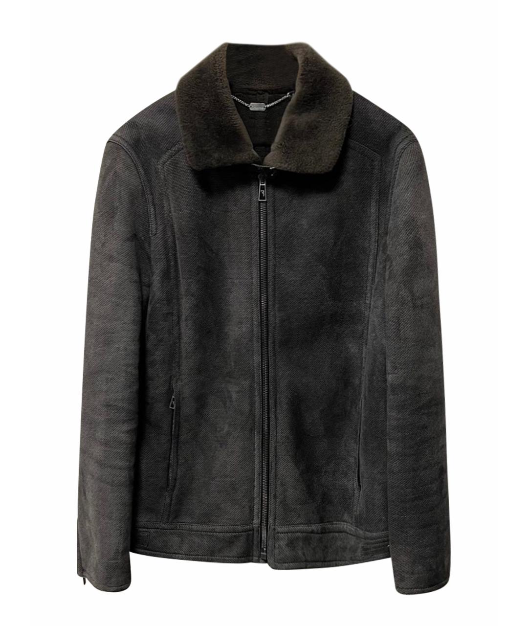 BILLIONAIRE Антрацитовая шерстяная дубленка/шуба, фото 1