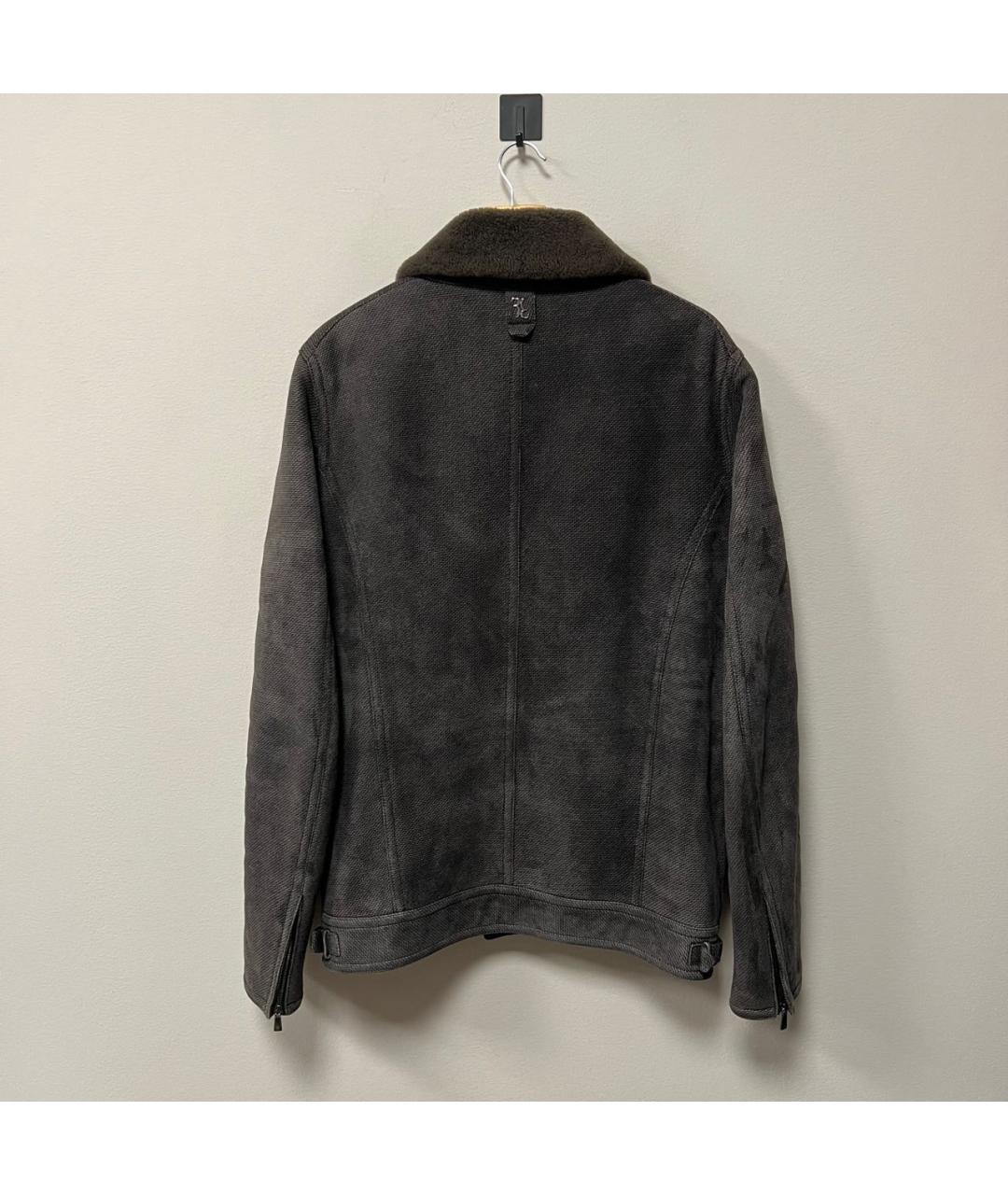 BILLIONAIRE Антрацитовая шерстяная дубленка/шуба, фото 4