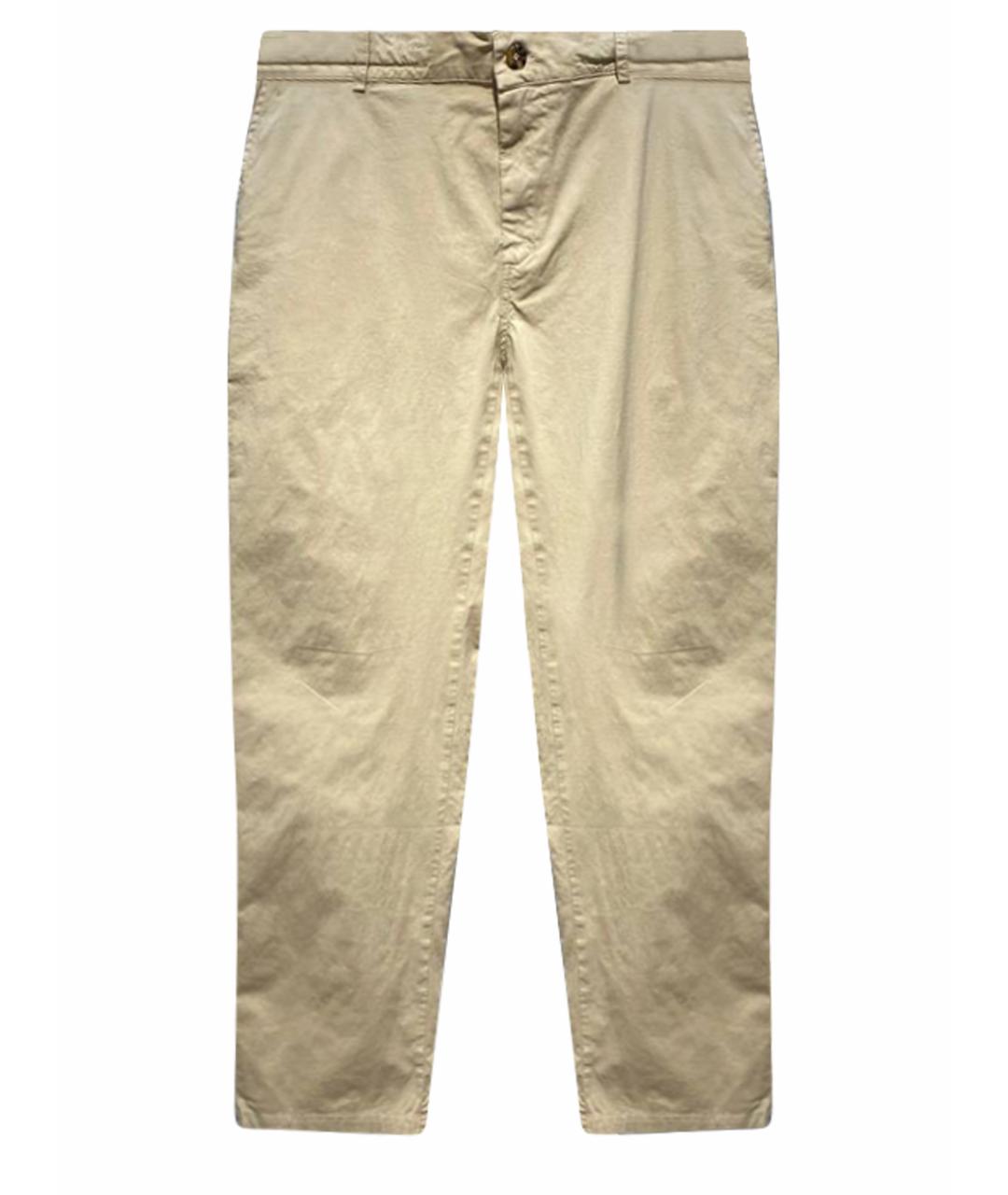 MC2 SAINT BARTH Бежевые хлопковые повседневные брюки, фото 1