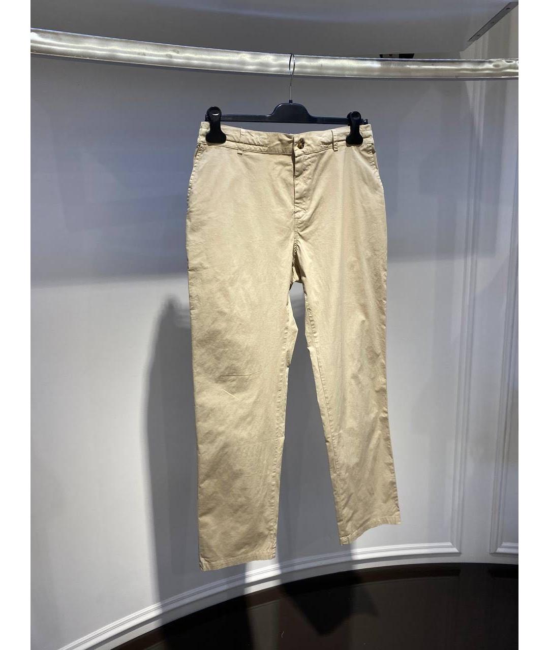 MC2 SAINT BARTH Бежевые хлопковые повседневные брюки, фото 3