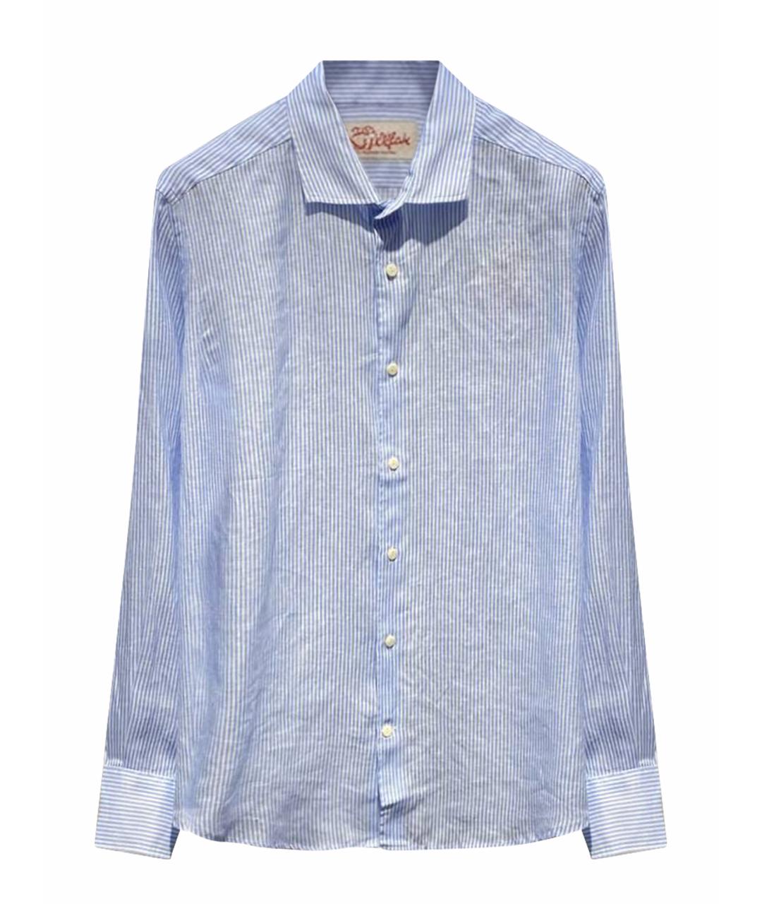 MC2 SAINT BARTH Голубая льняная кэжуал рубашка, фото 1