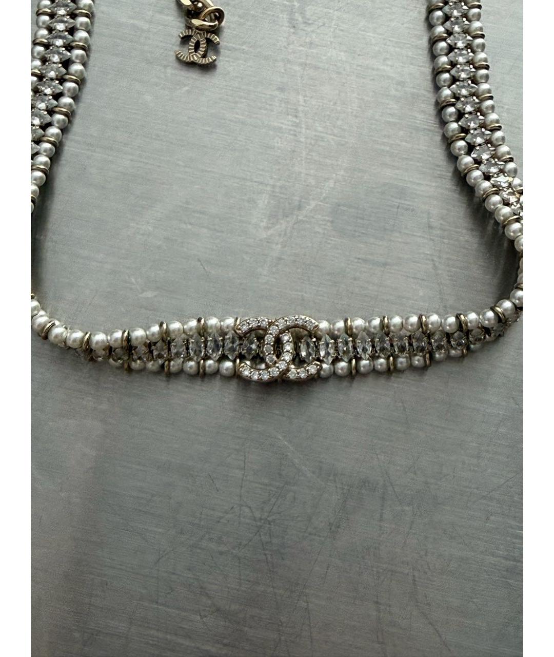 CHANEL Серебрянный металлический чокер, фото 4