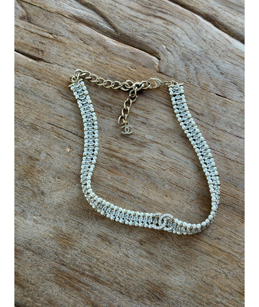 CHANEL Серебрянный металлический чокер, фото 2