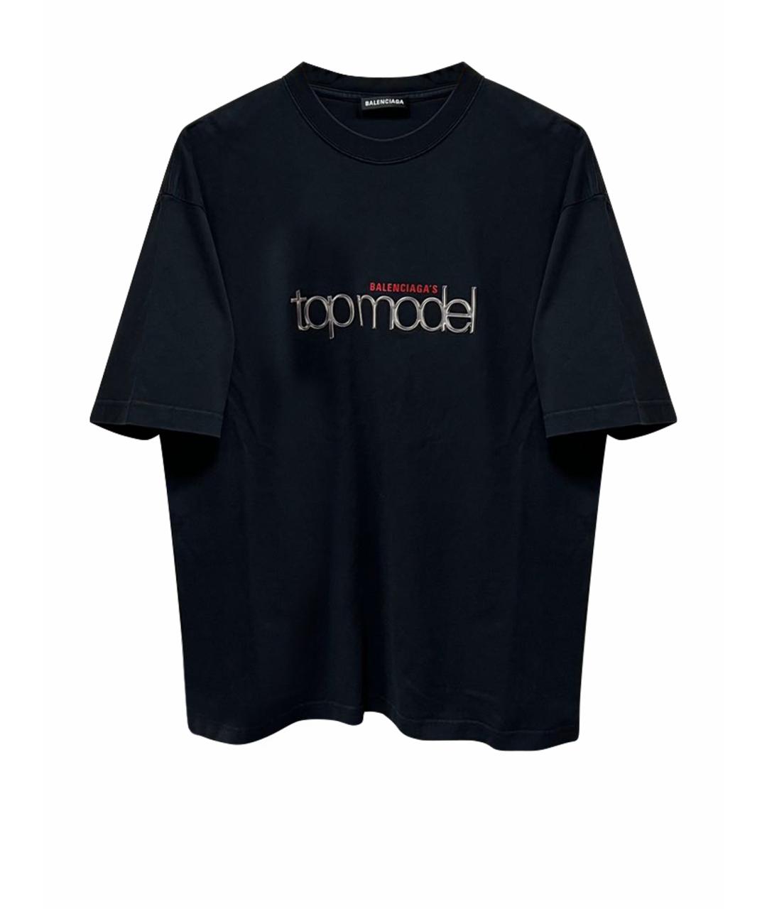 BALENCIAGA Черная футболка, фото 1