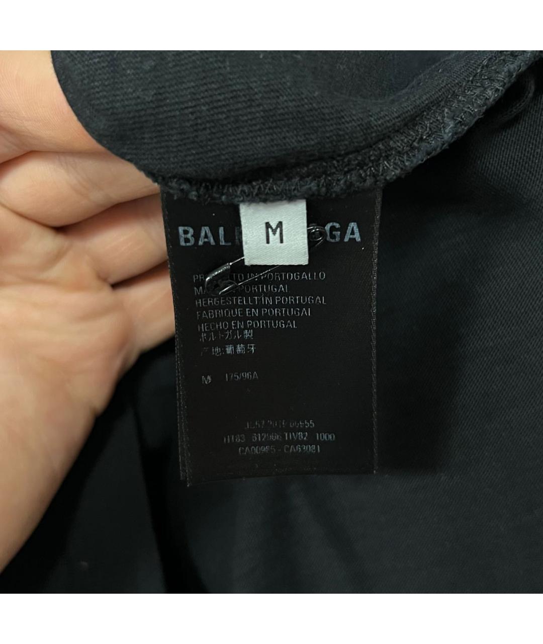 BALENCIAGA Черная футболка, фото 5