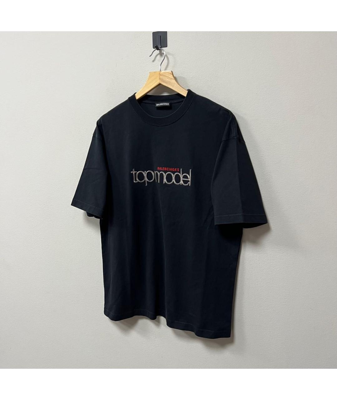BALENCIAGA Черная футболка, фото 2