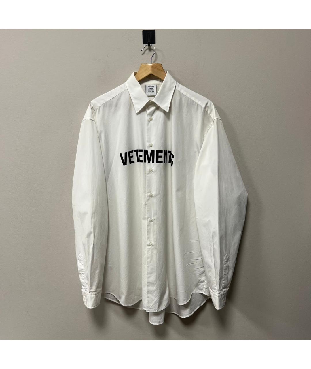 VETEMENTS Белая хлопковая классическая рубашка, фото 6