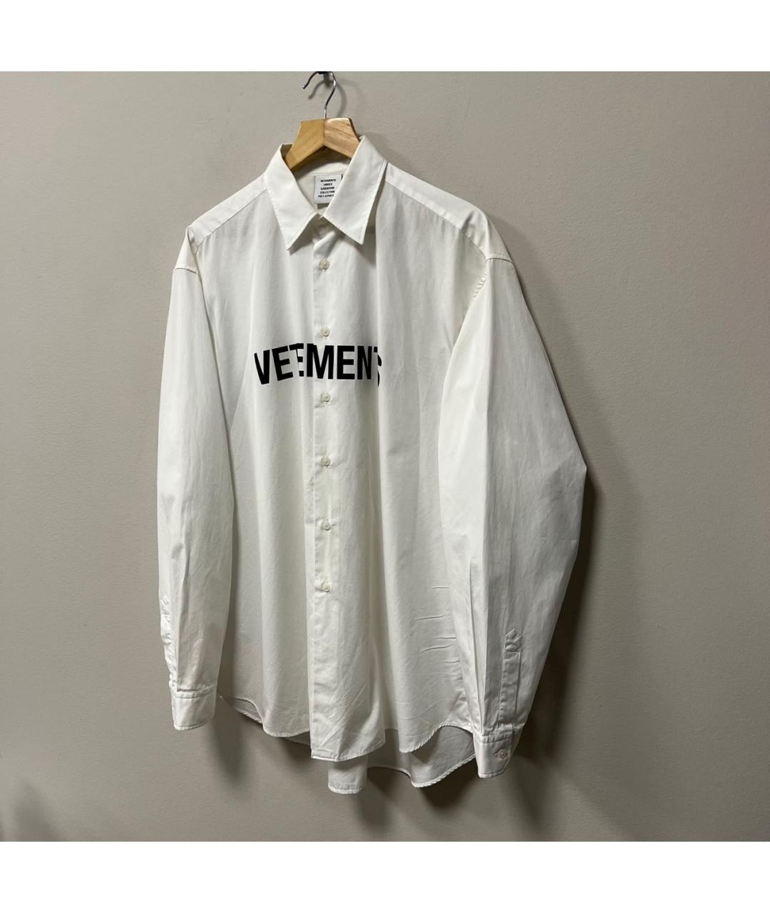 VETEMENTS Белая хлопковая классическая рубашка, фото 2