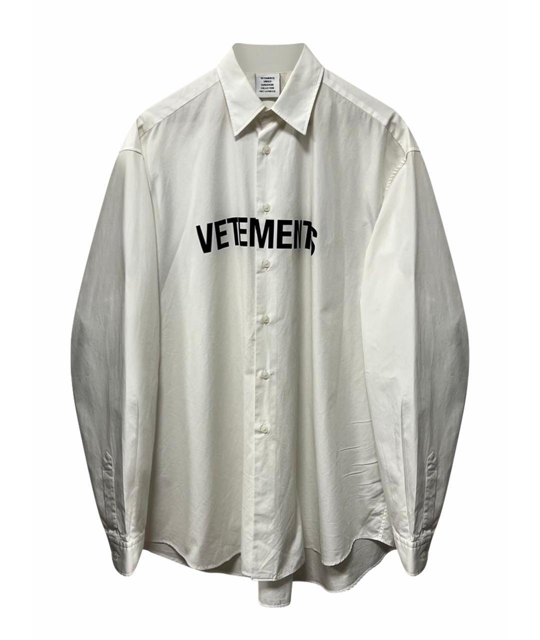 VETEMENTS Белая хлопковая классическая рубашка, фото 1