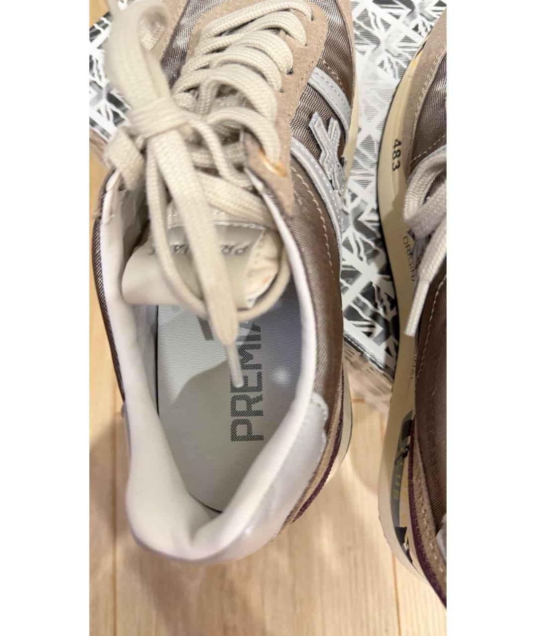 PREMIATA Бежевые замшевые кроссовки, фото 7