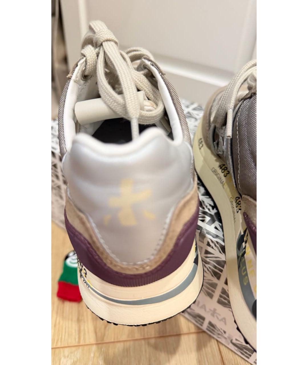 PREMIATA Бежевые замшевые кроссовки, фото 6