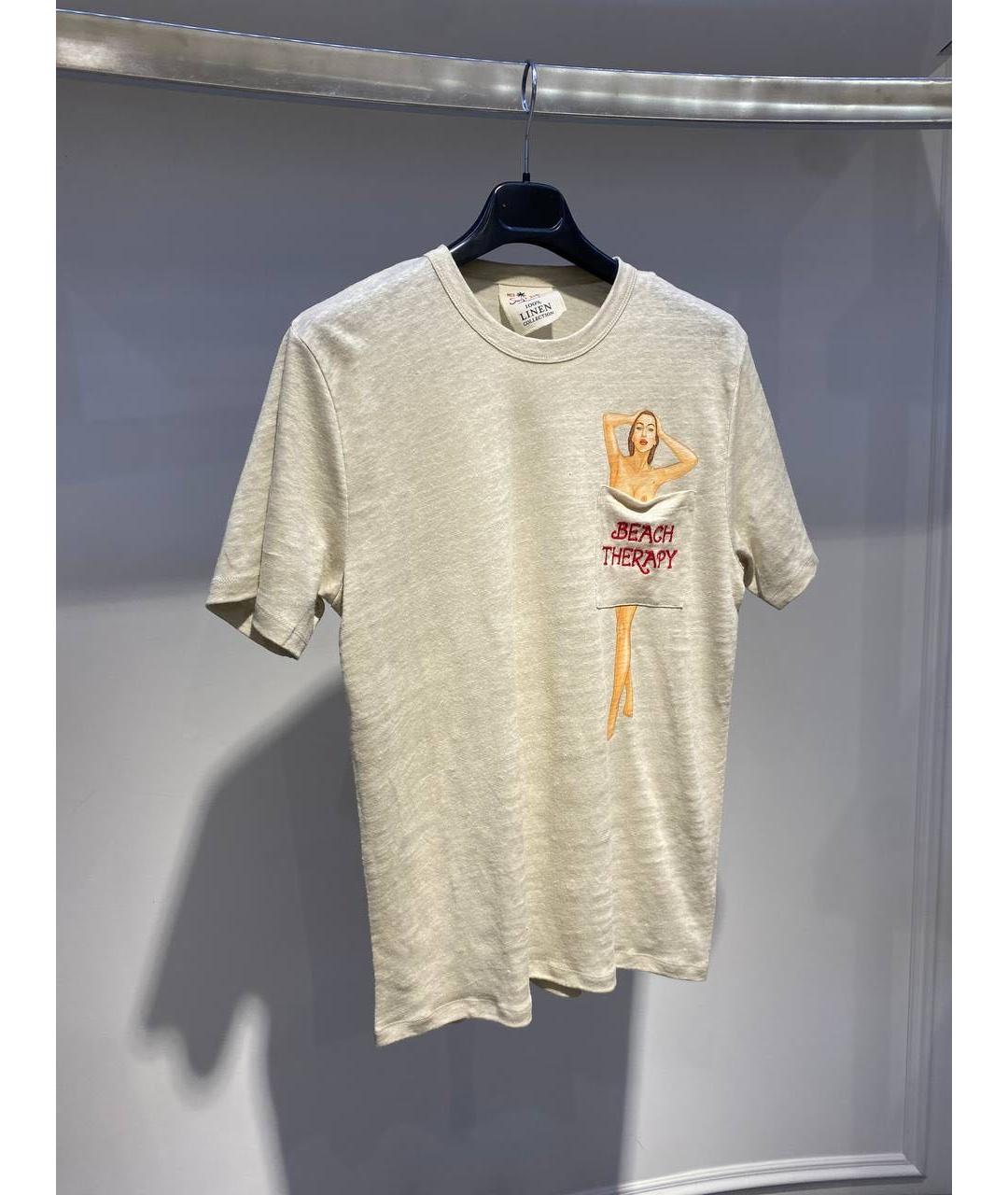 MC2 SAINT BARTH Бежевая футболка, фото 4