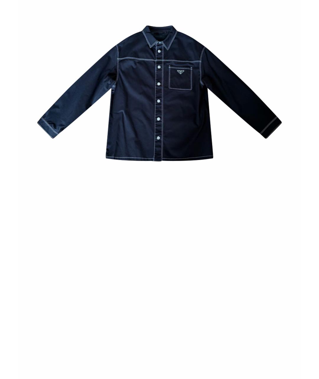 PRADA Черная хлопковая кэжуал рубашка, фото 1