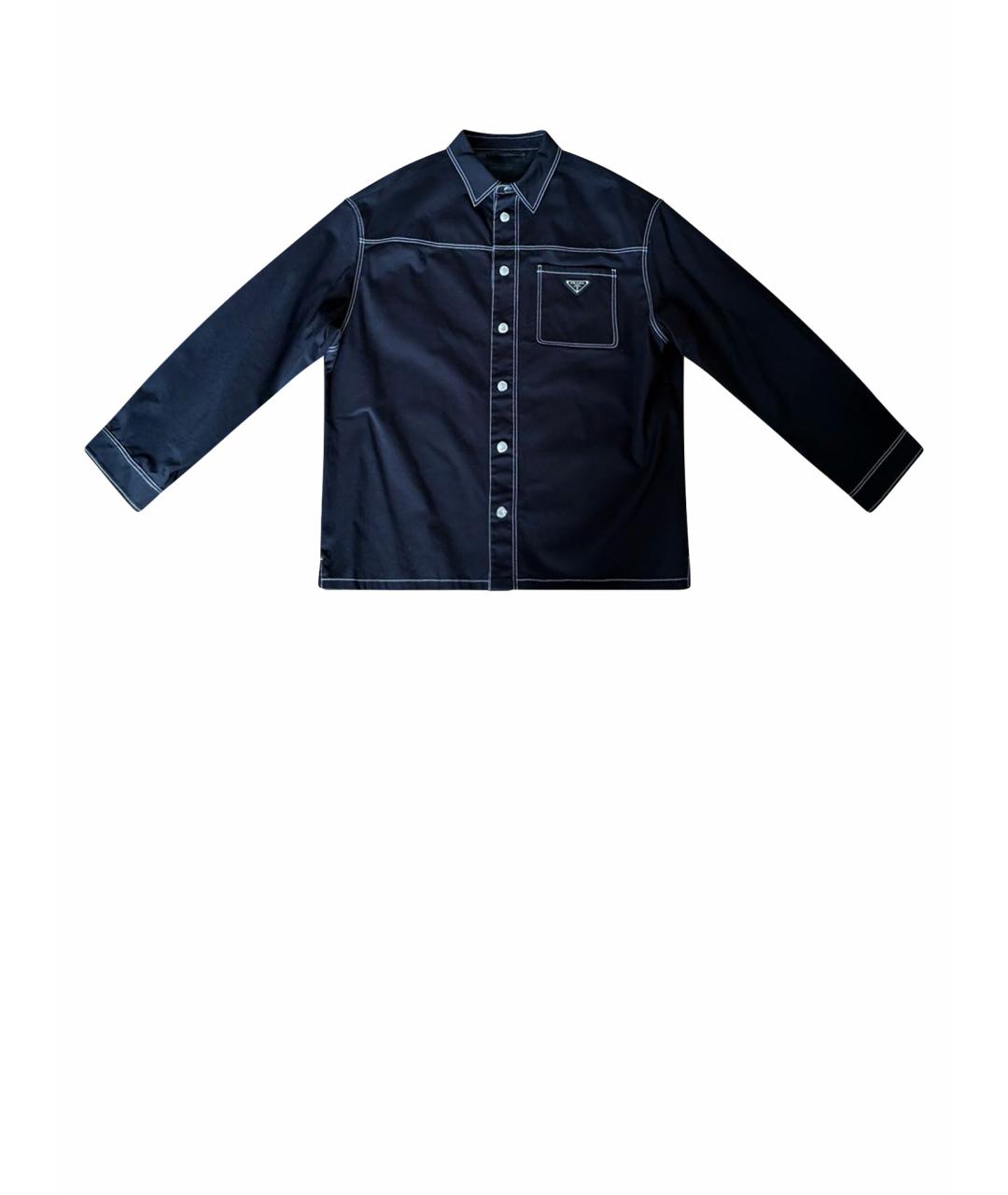 PRADA Черная хлопковая кэжуал рубашка, фото 7