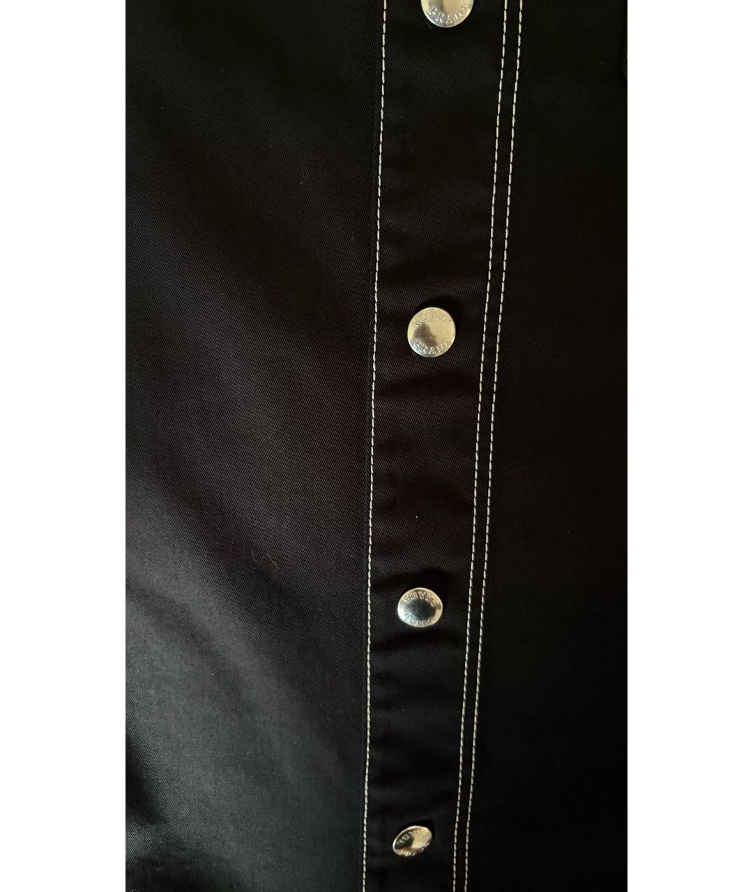 PRADA Черная хлопковая кэжуал рубашка, фото 4