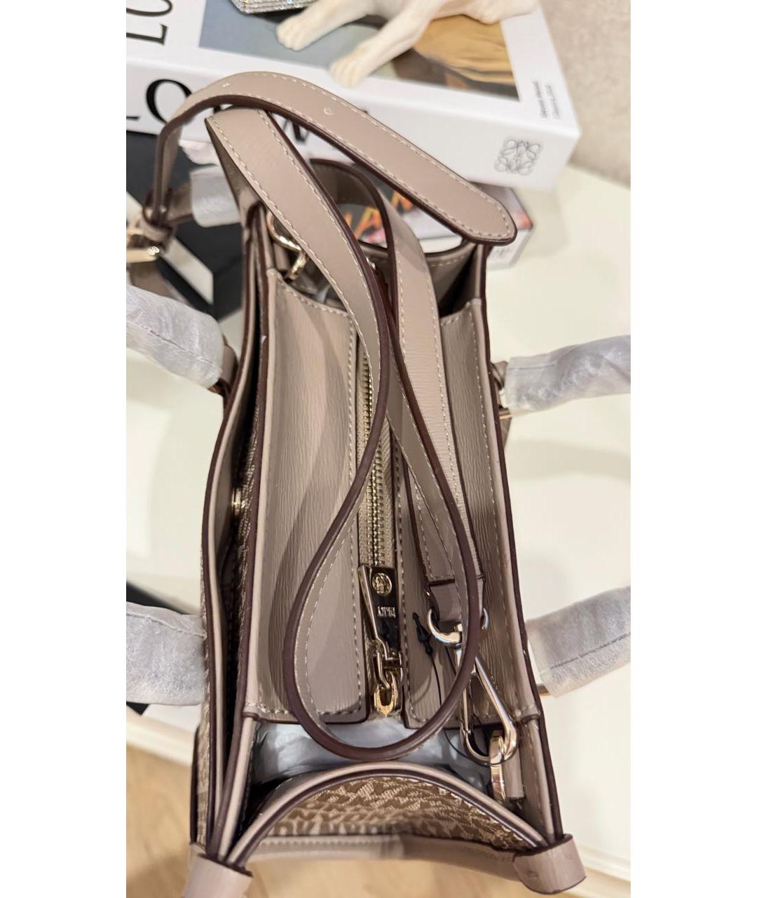 DKNY Бежевая сумка тоут из искусственной кожи, фото 3