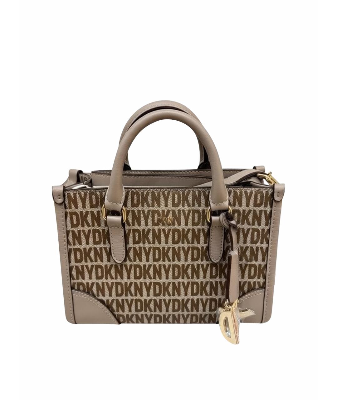 DKNY Бежевая сумка тоут из искусственной кожи, фото 1