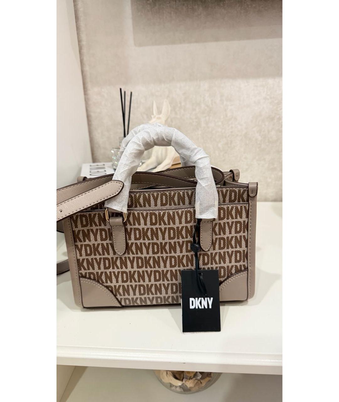 DKNY Бежевая сумка тоут из искусственной кожи, фото 5