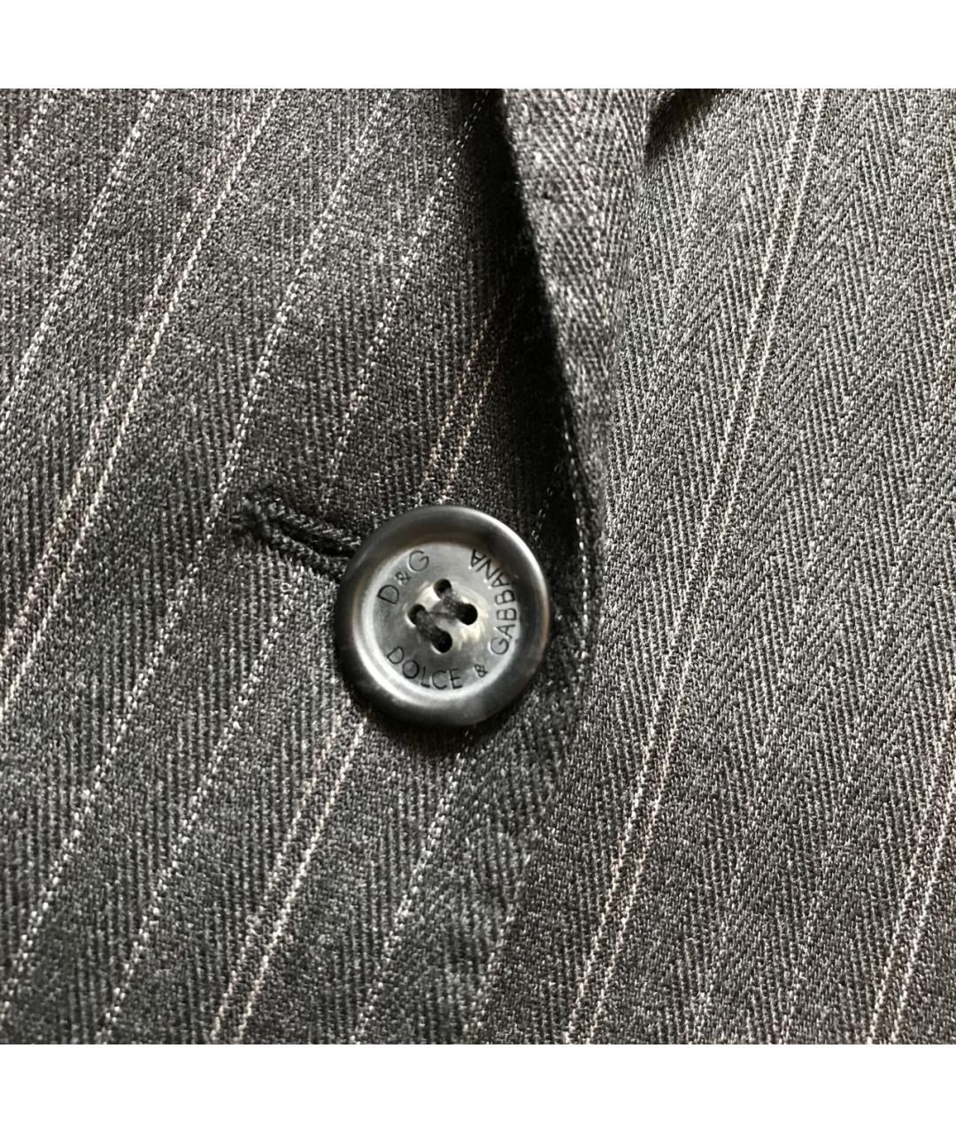 DOLCE&GABBANA Серый шерстяной жакет/пиджак, фото 4