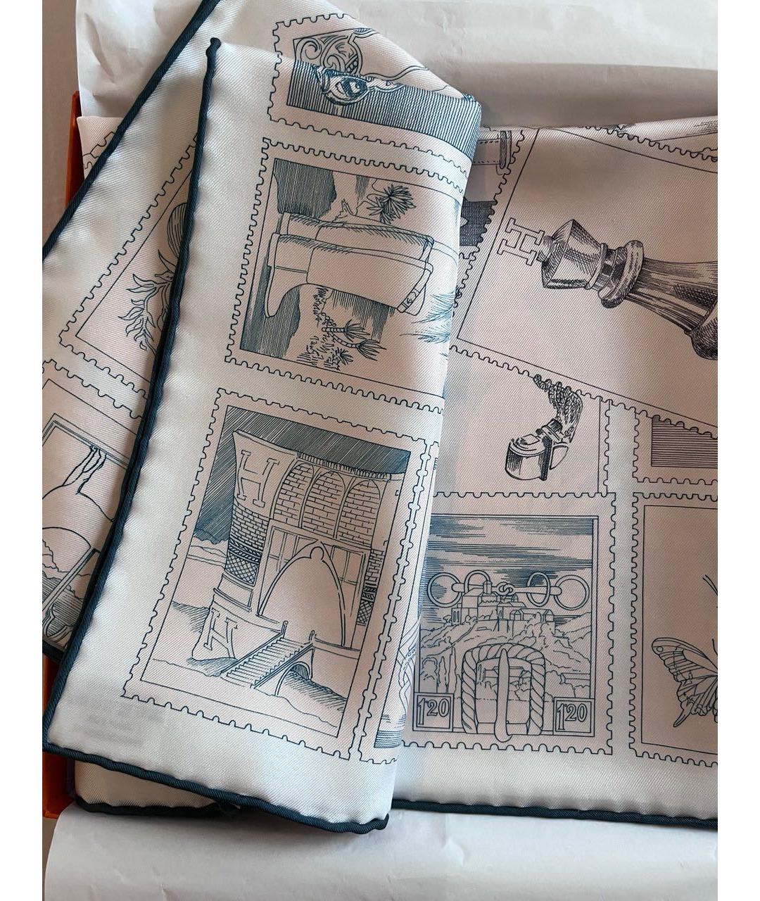 HERMES Мульти шелковый платок, фото 6