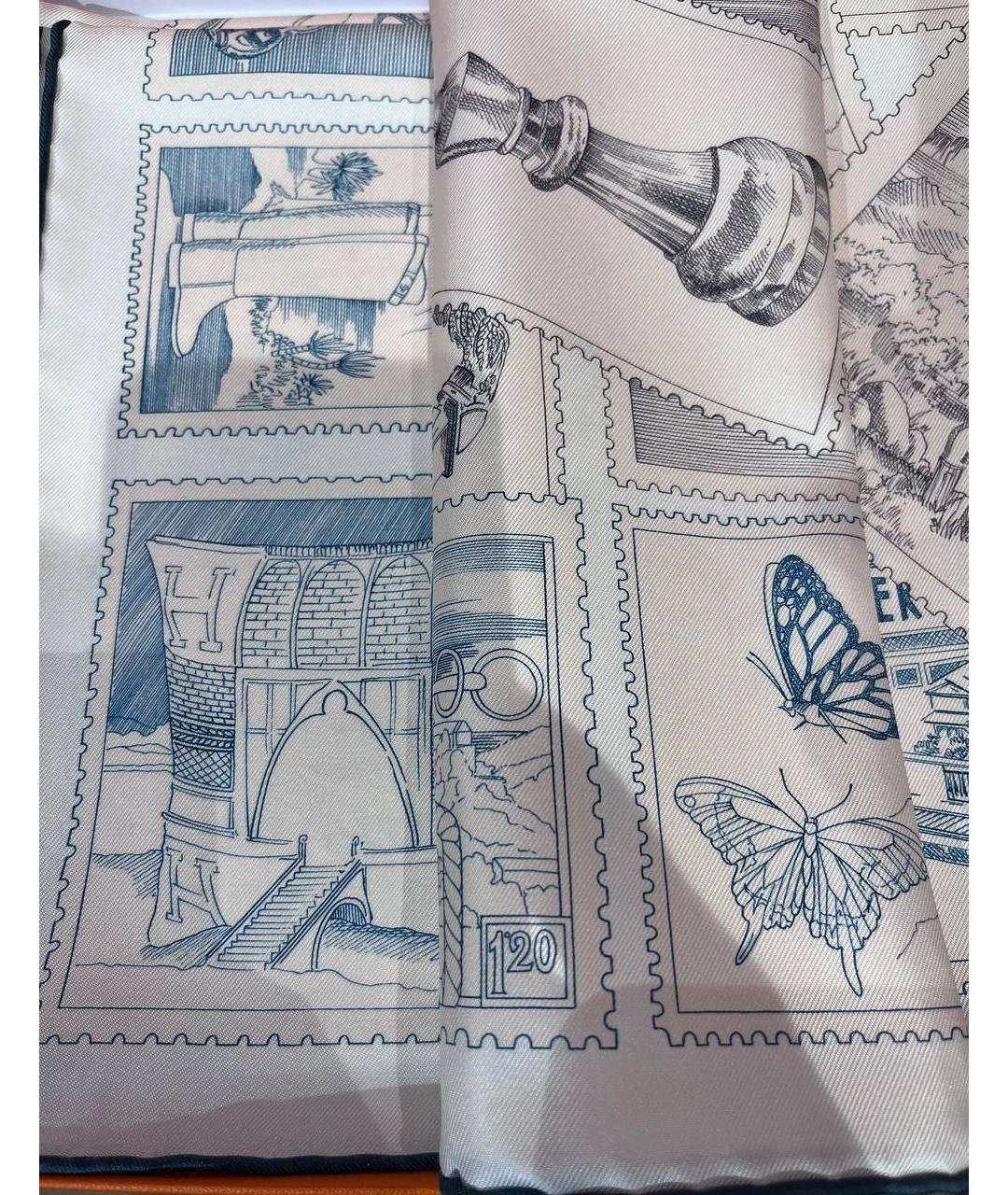 HERMES Мульти шелковый платок, фото 4