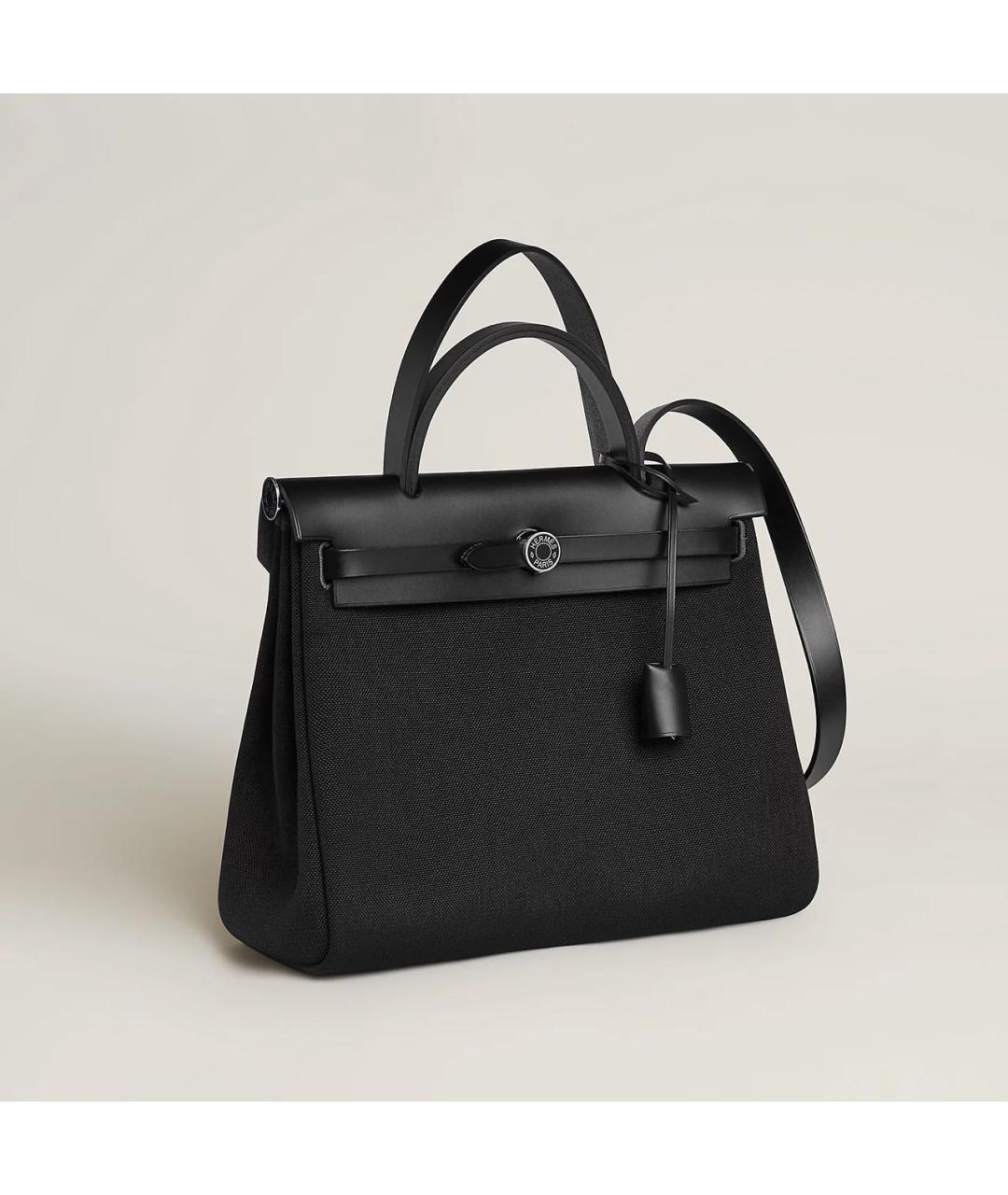 HERMES Черная тканевая сумка через плечо, фото 3