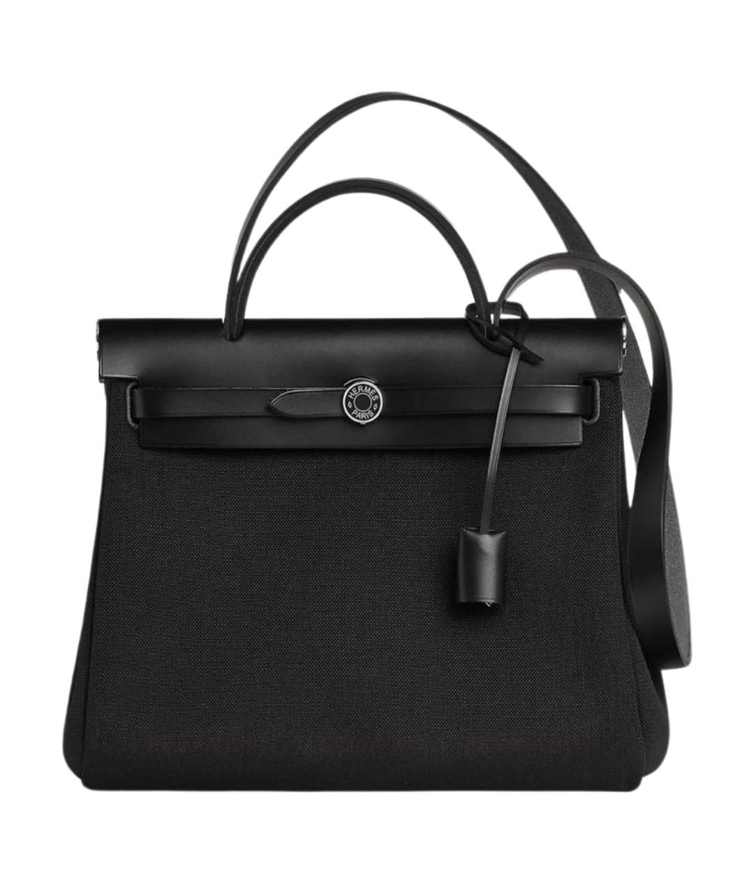 HERMES Черная тканевая сумка через плечо, фото 1