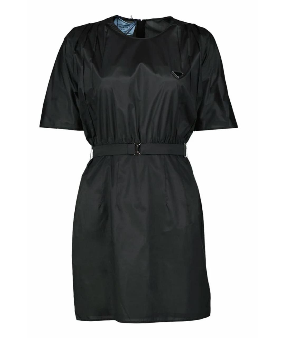 PRADA Черное синтетическое повседневное платье, фото 6