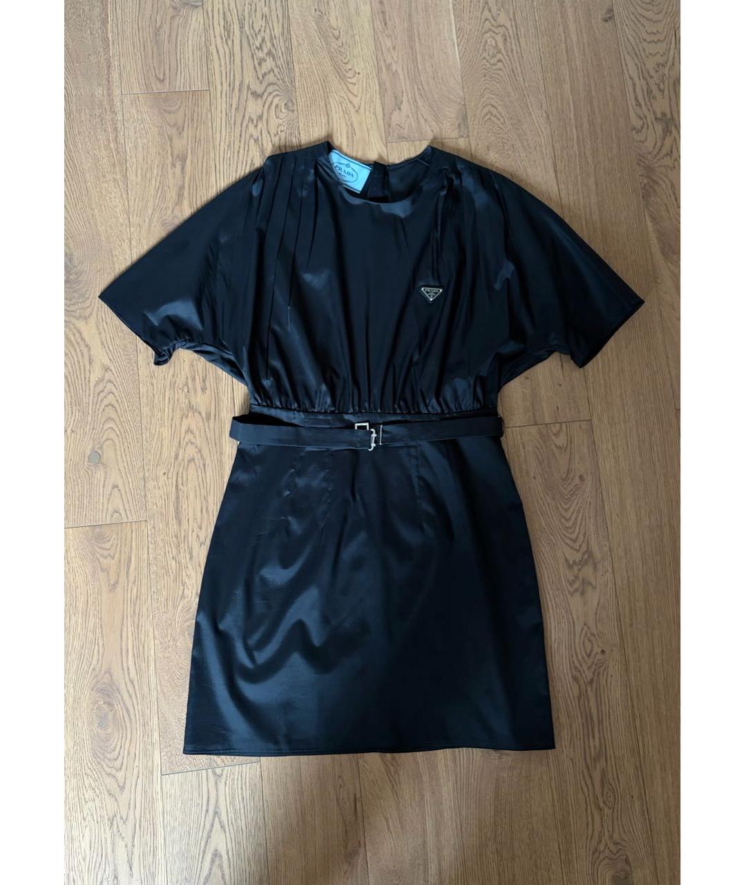 PRADA Черное синтетическое повседневное платье, фото 8