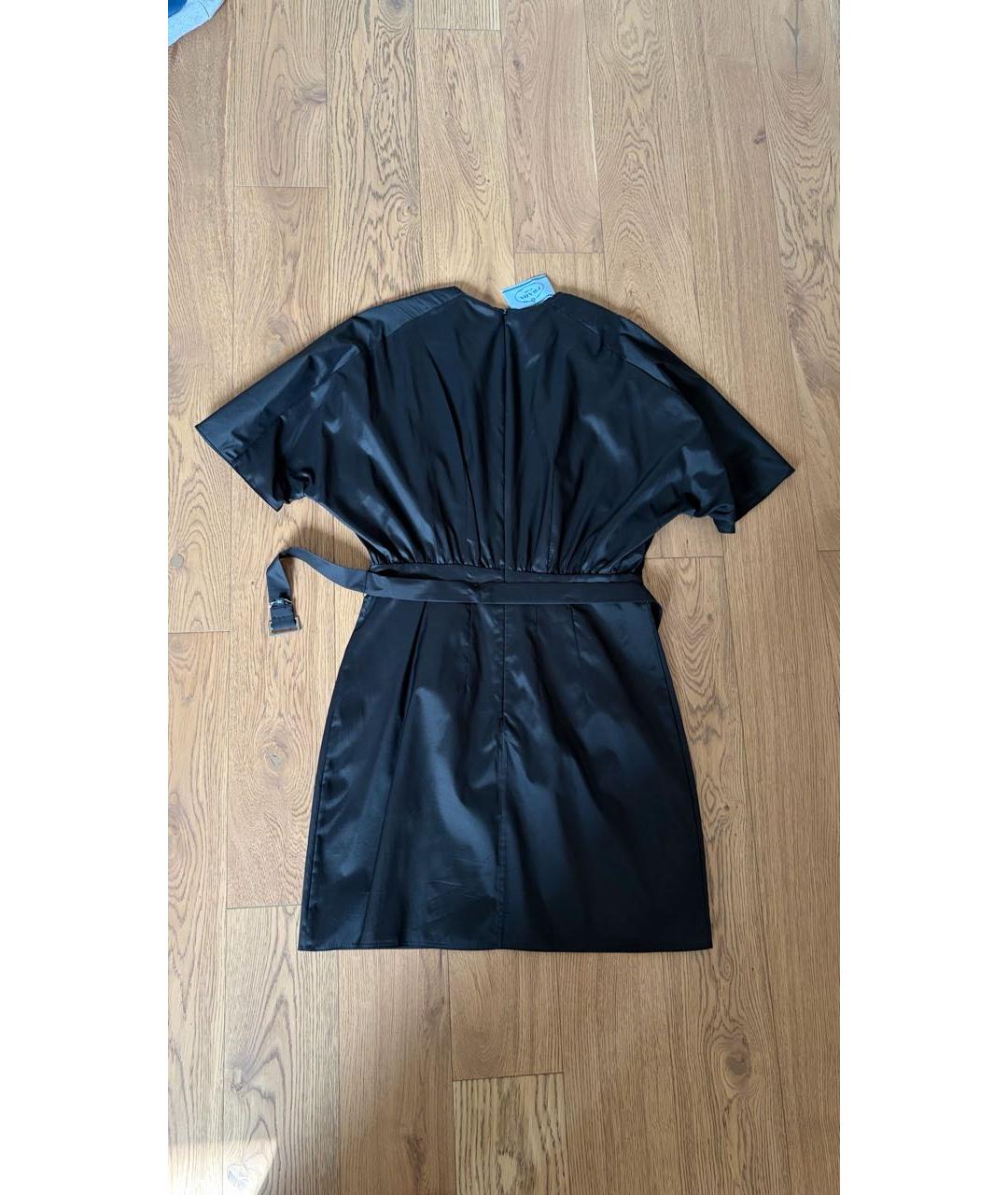 PRADA Черное синтетическое повседневное платье, фото 2