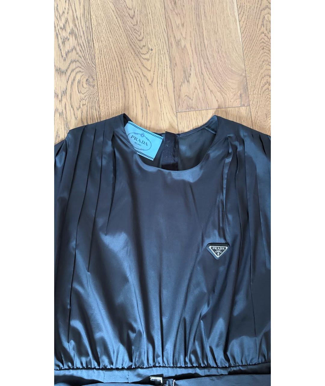 PRADA Черное синтетическое повседневное платье, фото 3