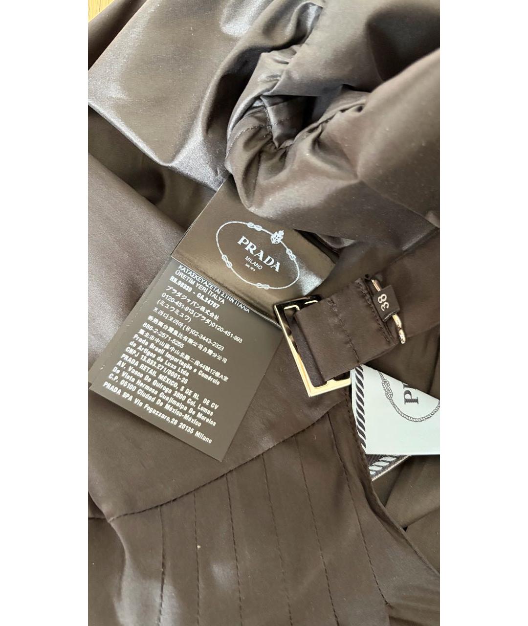 PRADA Черное синтетическое повседневное платье, фото 5