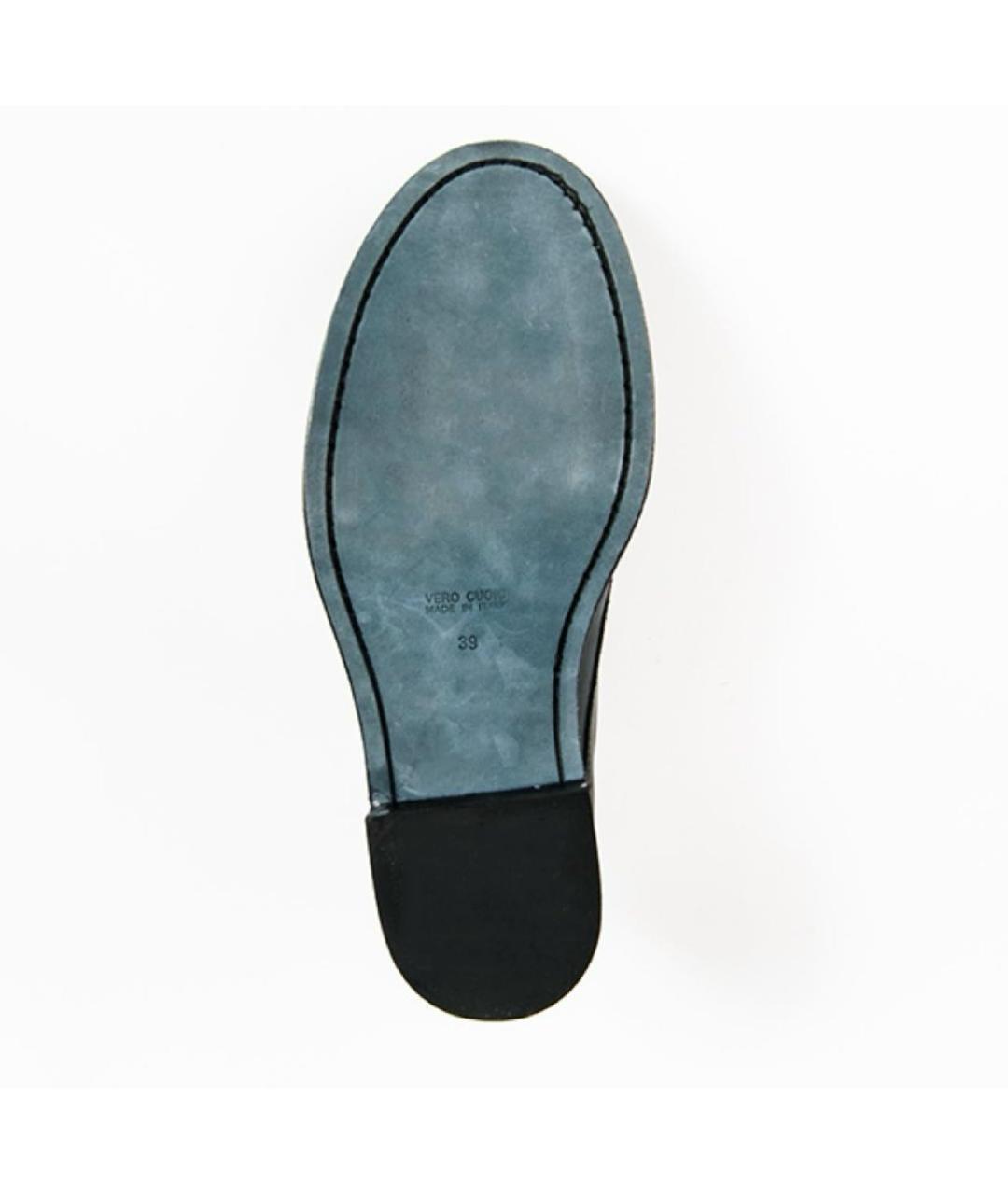 ANN DEMEULEMEESTER Черные кожаные брогги и оксфорды, фото 4