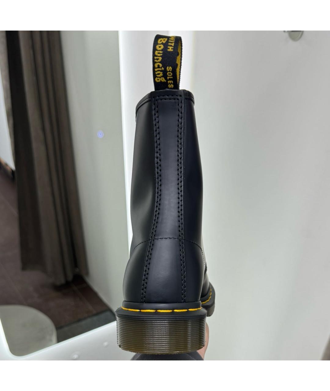 DR. MARTENS Черные кожаные ботинки, фото 4