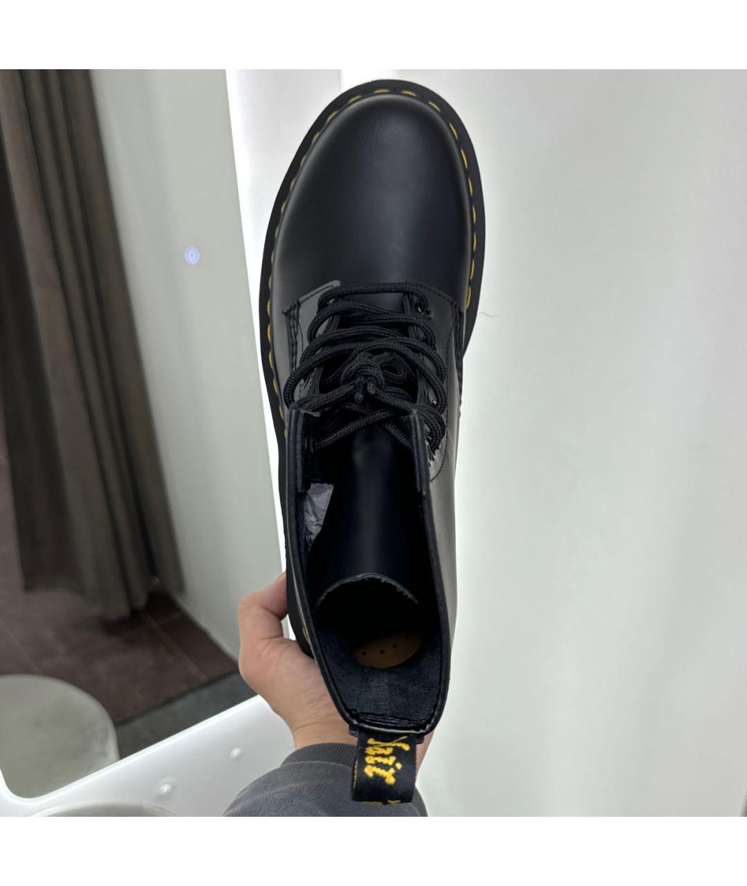 DR. MARTENS Черные кожаные ботинки, фото 5