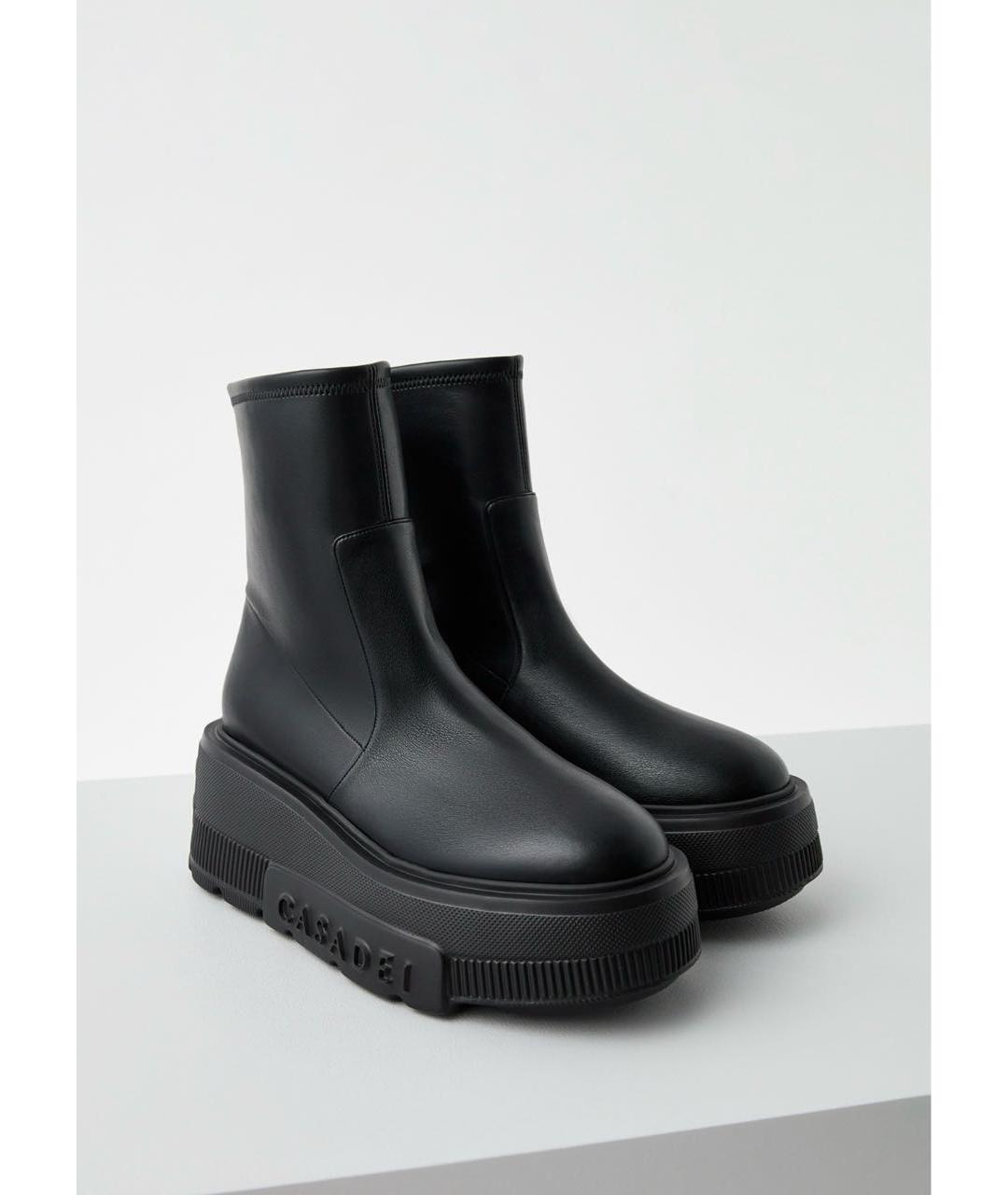 CASADEI Черные ботильоны из искусственной кожи, фото 2