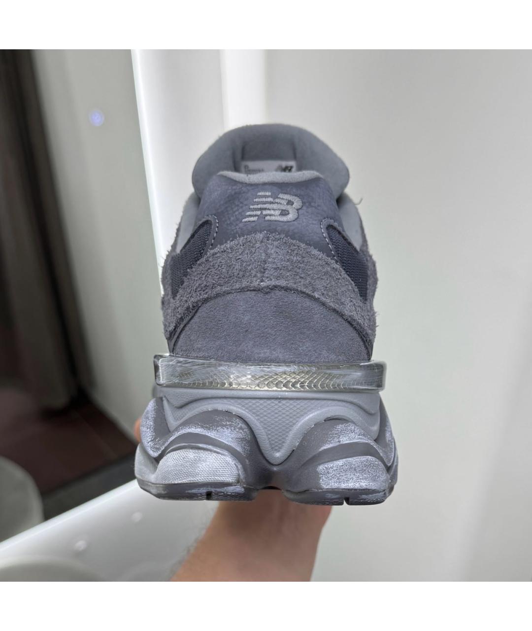 NEW BALANCE Антрацитовые замшевые низкие кроссовки / кеды, фото 6