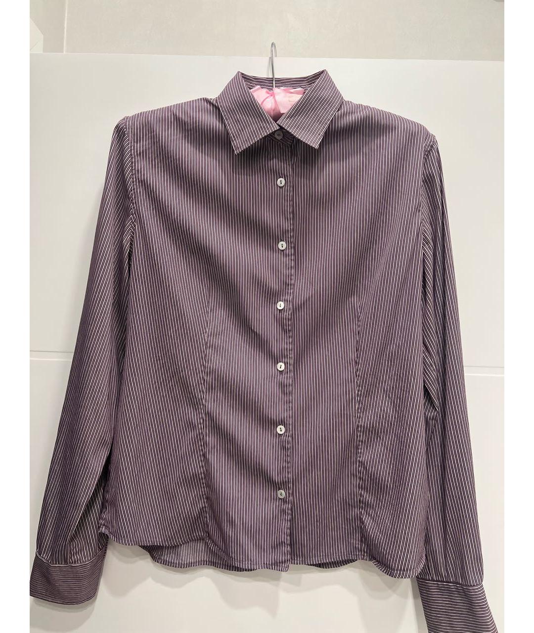 LORO PIANA Фиолетовая хлопковая рубашка, фото 4